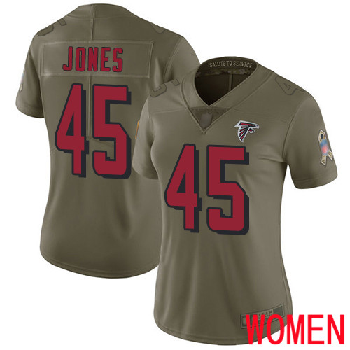 Atlanta Falcons Limited Olive Women Deion Jones Jersey NFL Football #45 2017 Salute to Service